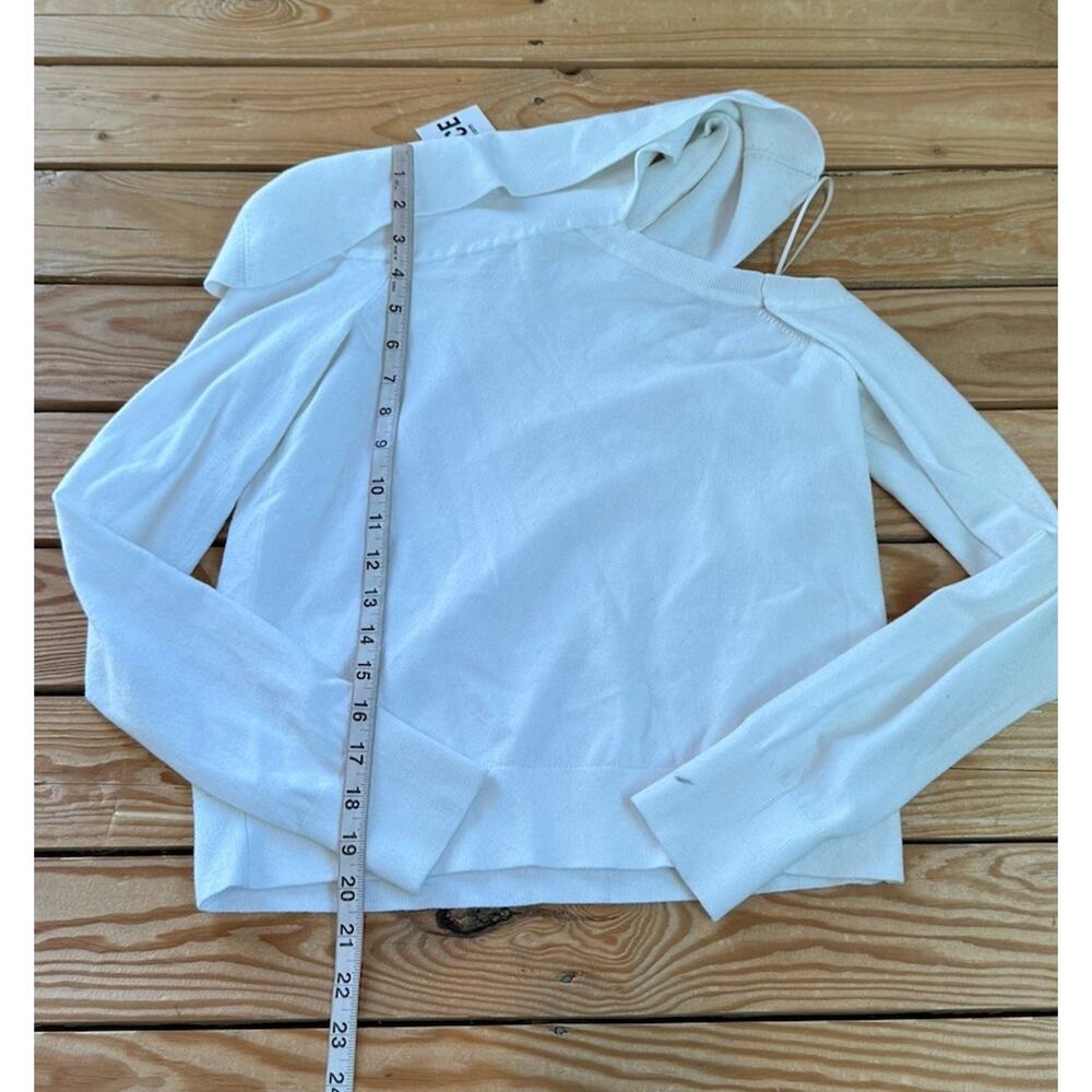 L’agence NWT Women’s easton One shoulder sweater size XS White BT - Picture 5 of 8